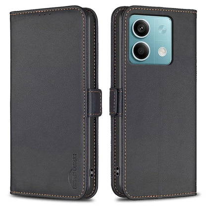 BINFEN COLOR BF31 For Xiaomi Redmi Note 13 5G Wallet Case Leather Phone Cover Stand