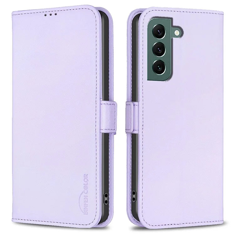 BINFEN COLOR BF31 For Samsung Galaxy S21 FE 5G Leather Case Wallet Phone Card Slots