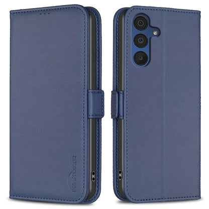 BINFEN COLOR BF31 For Samsung Galaxy A15 5G Leather Case Magnetic Clasp Wallet Phone Cover