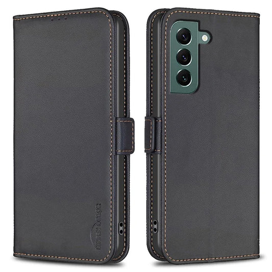 BINFEN COLOR BF31 For Samsung Galaxy S22+ 5G Stand Case Leather Wallet Phone Cover