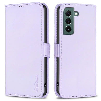 BINFEN COLOR BF31 For Samsung Galaxy S22+ 5G Stand Case Leather Wallet Phone Cover