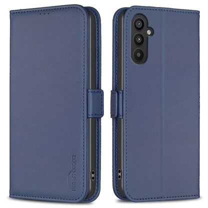BINFEN COLOR BF31 For Samsung Galaxy A24 4G (162.1 x 77.6 x 8.3mm) Cell Phone Case PU Leather Stand Card Slots Cover