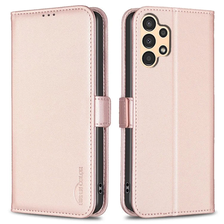 BINFEN COLOR BF31 For Samsung Galaxy A13 5G / A13 4G Magnetic Phone Case Leather Stand Card Slots Cover