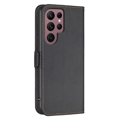 BINFEN COLOR BF31 For Samsung Galaxy S22 Ultra 5G Magnetic Case PU Leather Folio Stand Phone Cover