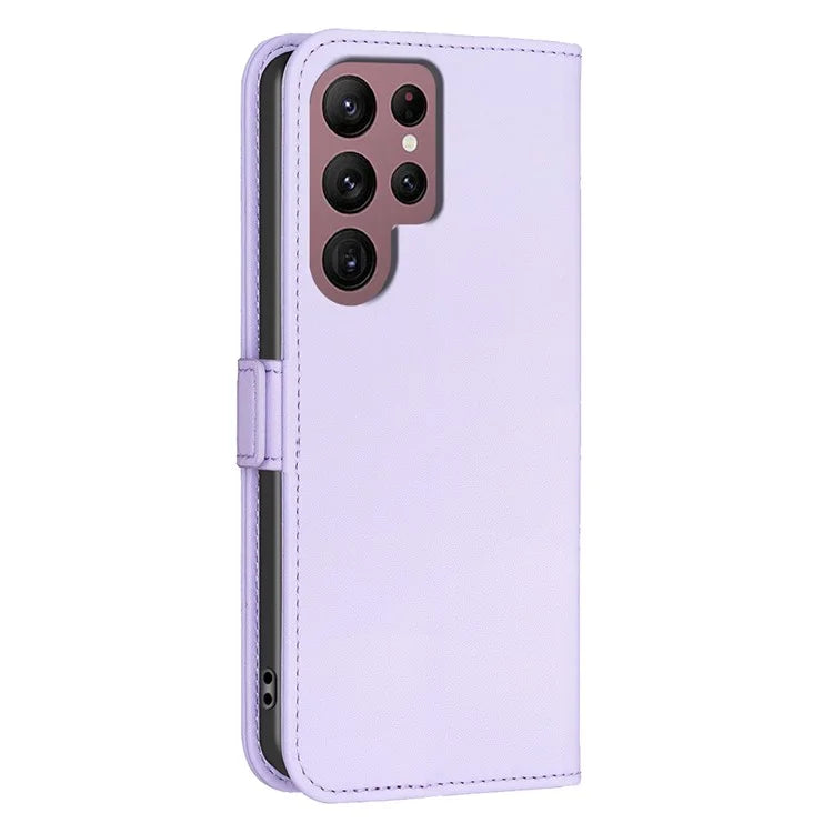 BINFEN COLOR BF31 For Samsung Galaxy S22 Ultra 5G Magnetic Case PU Leather Folio Stand Phone Cover