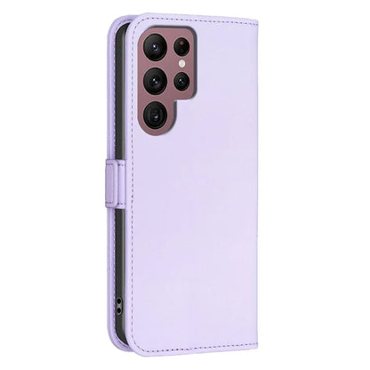 BINFEN COLOR BF31 For Samsung Galaxy S22 Ultra 5G Magnetic Case PU Leather Folio Stand Phone Cover
