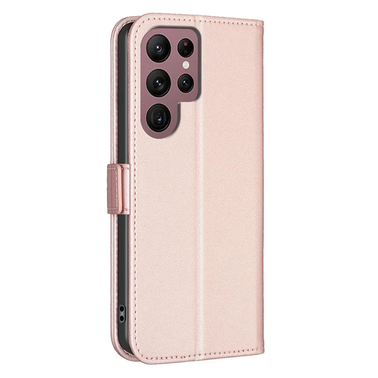 BINFEN COLOR BF31 For Samsung Galaxy S22 Ultra 5G Magnetic Case PU Leather Folio Stand Phone Cover