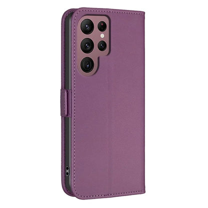 BINFEN COLOR BF31 For Samsung Galaxy S22 Ultra 5G Magnetic Case PU Leather Folio Stand Phone Cover