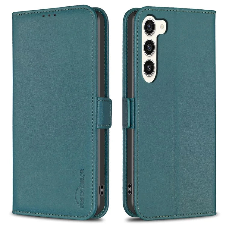 BINFEN COLOR BF31 For Samsung Galaxy S23+ Case Shockproof PU Leather Wallet Phone Protector