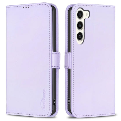 BINFEN COLOR BF31 For Samsung Galaxy S23 Case PU Leather+TPU Magnetic Stand Wallet Phone Cover