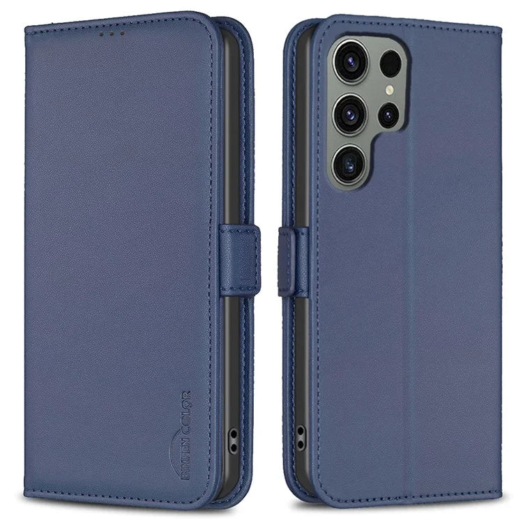 BINFEN COLOR BF31 For Samsung Galaxy S24 Ultra Case PU Leather Wallet Card Holder Protective Cover
