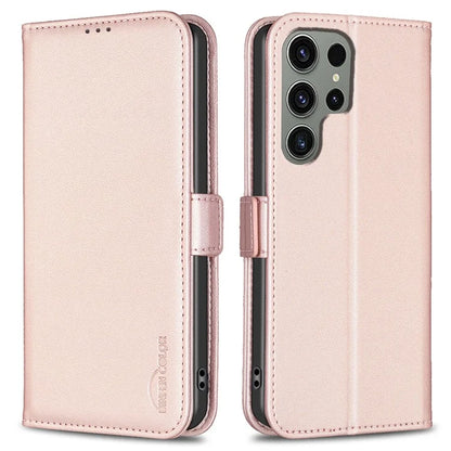BINFEN COLOR BF31 For Samsung Galaxy S24 Ultra Case PU Leather Wallet Card Holder Protective Cover