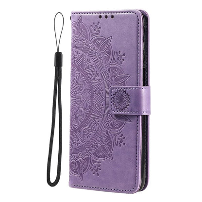 For Xiaomi Redmi K70 5G / K70 Pro 5G Cell Phone Case Mandala Flower Imprinted Leather Cover