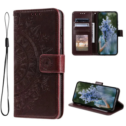 For Xiaomi Redmi K70 5G / K70 Pro 5G Cell Phone Case Mandala Flower Imprinted Leather Cover