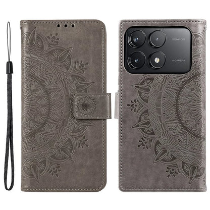 For Xiaomi Redmi K70 5G / K70 Pro 5G Cell Phone Case Mandala Flower Imprinted Leather Cover