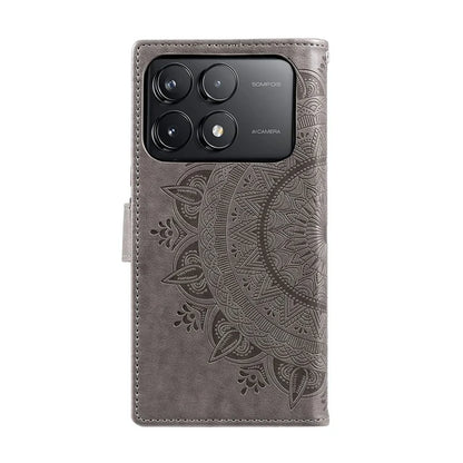 For Xiaomi Redmi K70 5G / K70 Pro 5G Cell Phone Case Mandala Flower Imprinted Leather Cover