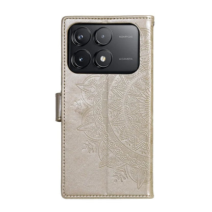 For Xiaomi Redmi K70 5G / K70 Pro 5G Cell Phone Case Mandala Flower Imprinted Leather Cover