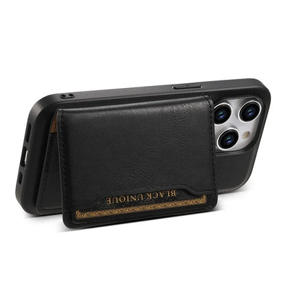 DENIOR For iPhone 15 Pro Max Phone Cover Compatible with MagSafe Detachable Card Case Kickstand