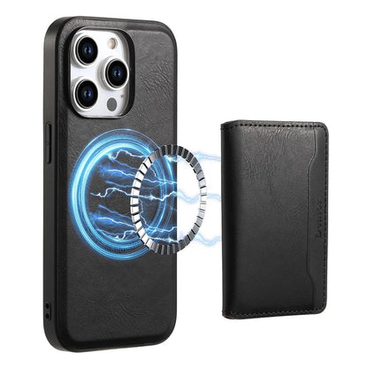 DENIOR For iPhone 15 Pro Max Phone Cover Compatible with MagSafe Detachable Card Case Kickstand