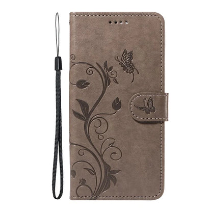 For Xiaomi Redmi Note 12 4G Cell Phone Case Apricot Blossom Butterfly Pattern Imprinted Leather Cover