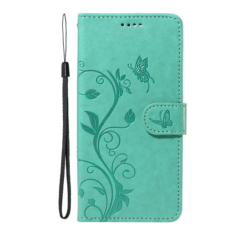 For Xiaomi Redmi Note 12 4G Cell Phone Case Apricot Blossom Butterfly Pattern Imprinted Leather Cover