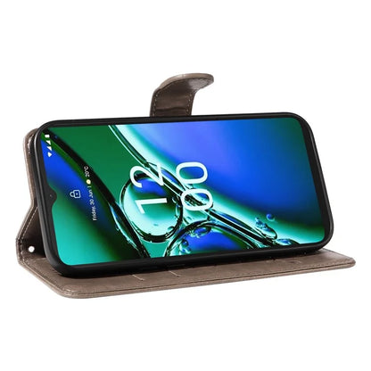 For Nokia G42 Magnetic Case Imprint Flower Butterfly Pattern Stand Wallet Cover