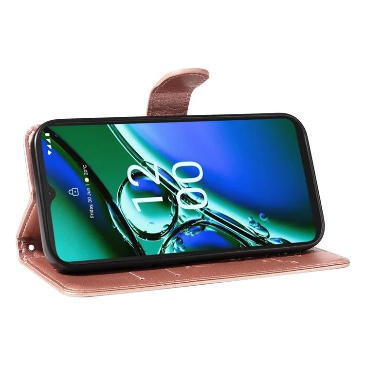 For Nokia G42 Magnetic Case Imprint Flower Butterfly Pattern Stand Wallet Cover