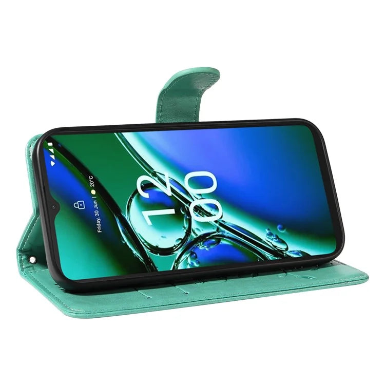 For Nokia G42 Magnetic Case Imprint Flower Butterfly Pattern Stand Wallet Cover