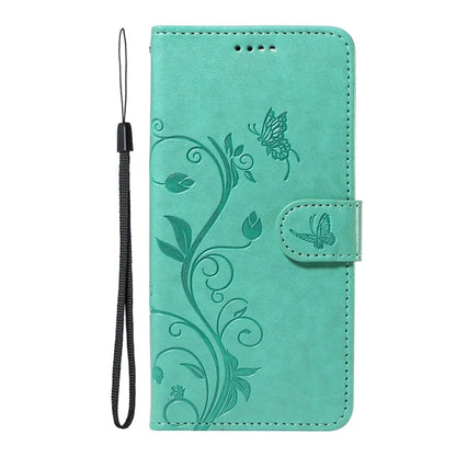 For Nokia G42 Magnetic Case Imprint Flower Butterfly Pattern Stand Wallet Cover