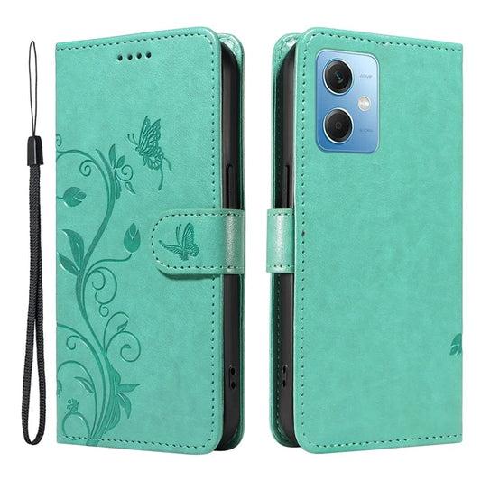 For Xiaomi Redmi Note 12 5G (China) / (India) / (Global) / Poco X5 5G Case Butterfly Flower Imprinted Phone Cover