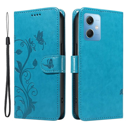 For Xiaomi Redmi Note 12 5G (China) / (India) / (Global) / Poco X5 5G Case Butterfly Flower Imprinted Phone Cover