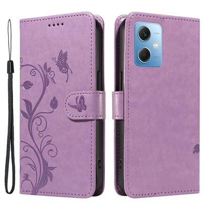 For Xiaomi Redmi Note 12 5G (China) / (India) / (Global) / Poco X5 5G Case Butterfly Flower Imprinted Phone Cover