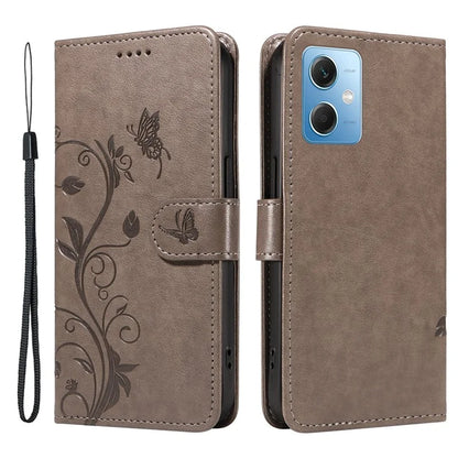 For Xiaomi Redmi Note 12 5G (China) / (India) / (Global) / Poco X5 5G Case Butterfly Flower Imprinted Phone Cover