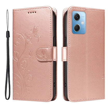 For Xiaomi Redmi Note 12 5G (China) / (India) / (Global) / Poco X5 5G Case Butterfly Flower Imprinted Phone Cover