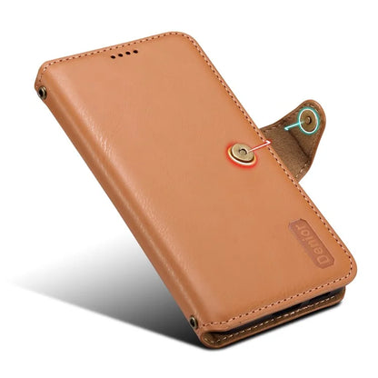 DENIOR For Samsung Galaxy S24 Leather Wallet Case Stand Cover Cowhide Texture