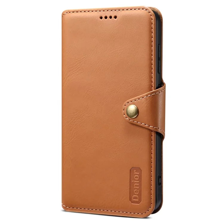 DENIOR For Samsung Galaxy S24 Leather Wallet Case Stand Cover Cowhide Texture