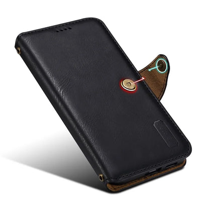 DENIOR For Samsung Galaxy S24+ Phone Case Cowhide Texture Leather Wallet Cover