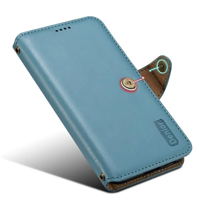 DENIOR For Samsung Galaxy S24+ Phone Case Cowhide Texture Leather Wallet Cover