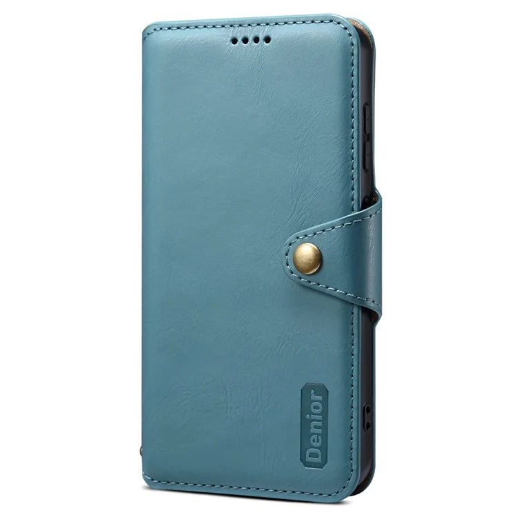 DENIOR For Samsung Galaxy S24+ Phone Case Cowhide Texture Leather Wallet Cover
