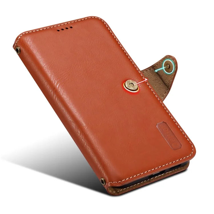 DENIOR For Samsung Galaxy S24+ Phone Case Cowhide Texture Leather Wallet Cover