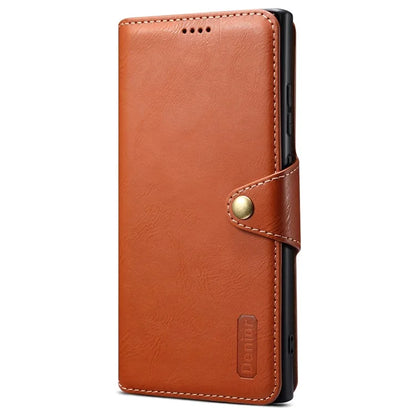 DENIOR For Samsung Galaxy S24 Ultra Case Cowhide Texture Leather Wallet Cover