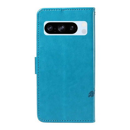 For Google Pixel 8 Pro Case PU Leather Card Slots Phone Protector with Butterfly Flower Pattern