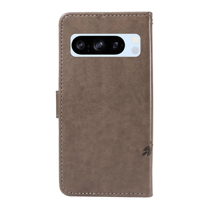 For Google Pixel 8 Pro Case PU Leather Card Slots Phone Protector with Butterfly Flower Pattern