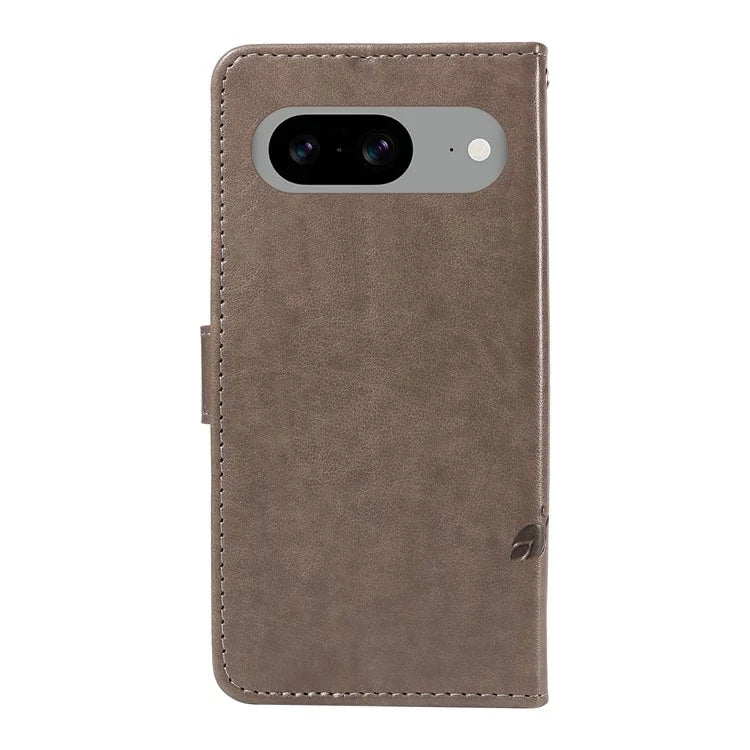 For Google Pixel 8 Leather Case Stand Card Slots Wrist Strap Phone Cover