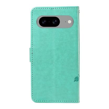 For Google Pixel 8 Leather Case Stand Card Slots Wrist Strap Phone Cover