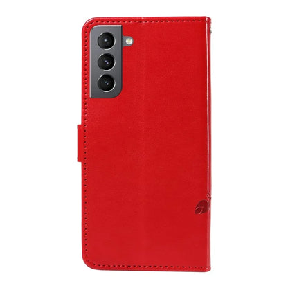For Samsung Galaxy S21 FE 5G Leather Case Wrist Strap Card Holder Butterfly Flower Phone Cover
