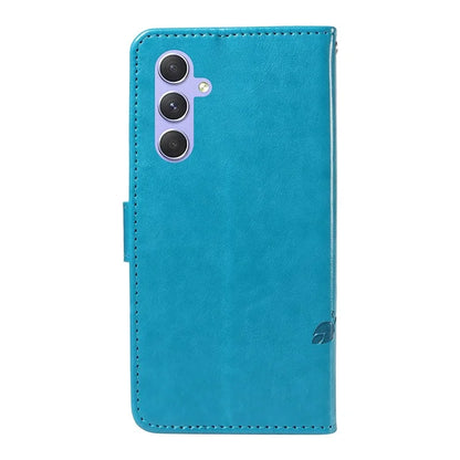 For Samsung Galaxy A54 5G Case Flower Butterfly Pattern Imprinted Leather Stand Phone Cover