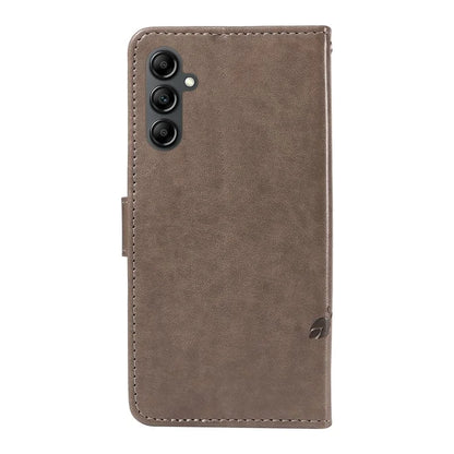 For Samsung Galaxy A14 5G Phone Case PU Leather Butterfly Flower Wrist Strap Folio Stand Cover