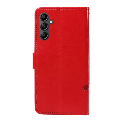 For Samsung Galaxy A14 5G Phone Case PU Leather Butterfly Flower Wrist Strap Folio Stand Cover