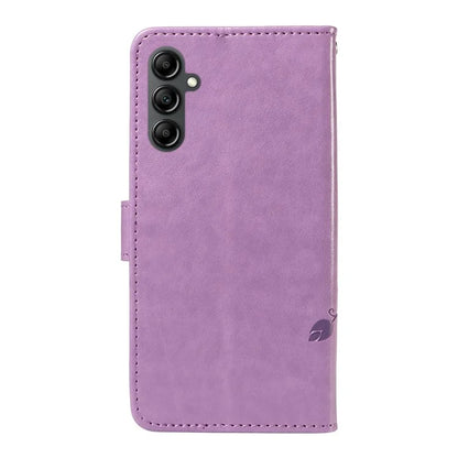 For Samsung Galaxy A14 5G Phone Case PU Leather Butterfly Flower Wrist Strap Folio Stand Cover